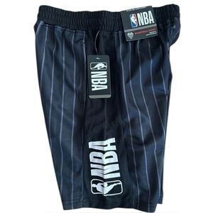 NBA Black Pin Striped Athletic Basketball Shorts Boys Youth Size 8 (Small) NWT